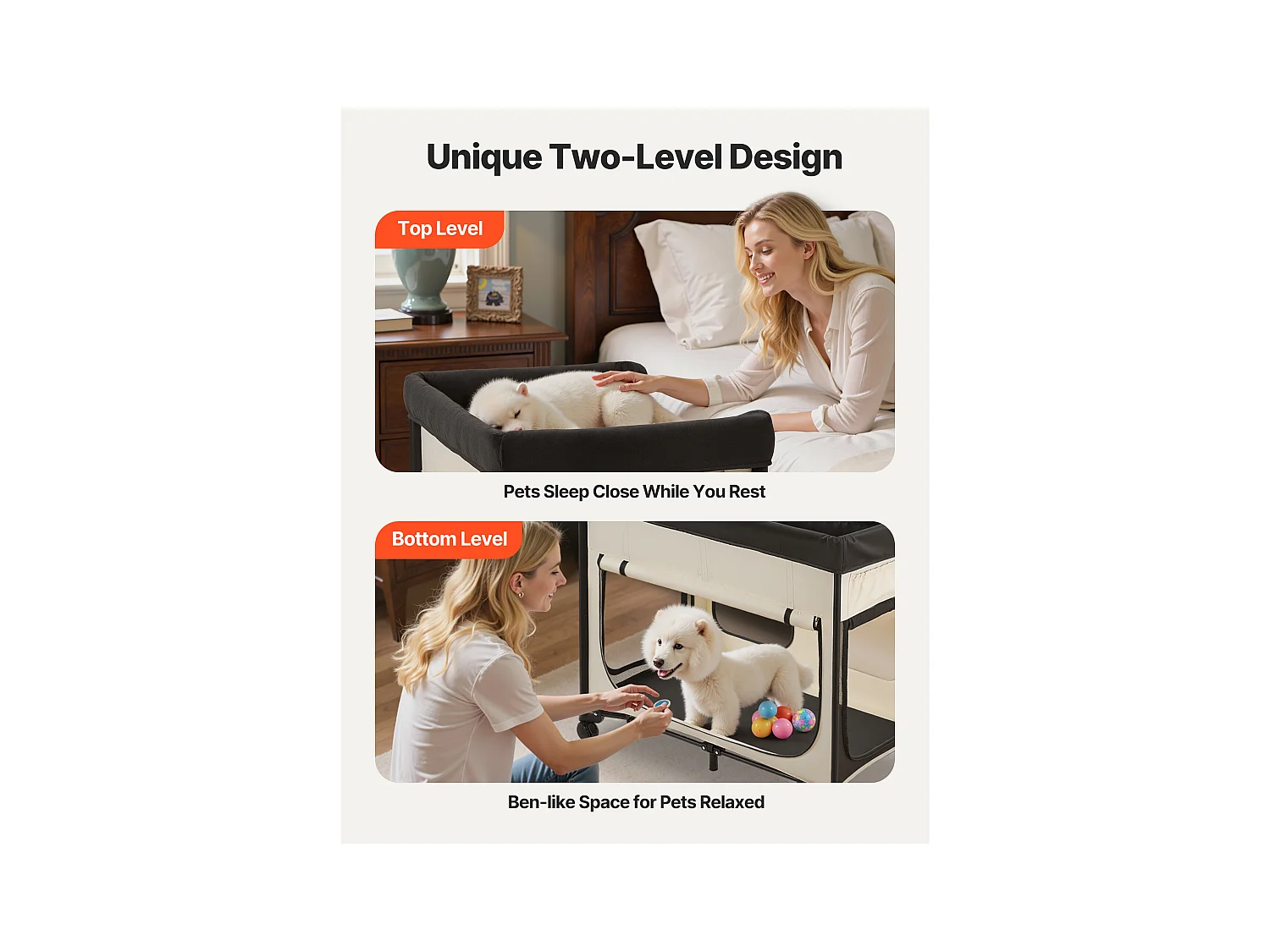 Lit Surélevé pour Chiens Chats SucceBuy, Lit de Camp pour Animaux de Compagnie Pliable, Panier Chiens en Tissu Oxford 600D et Velours Hollandais