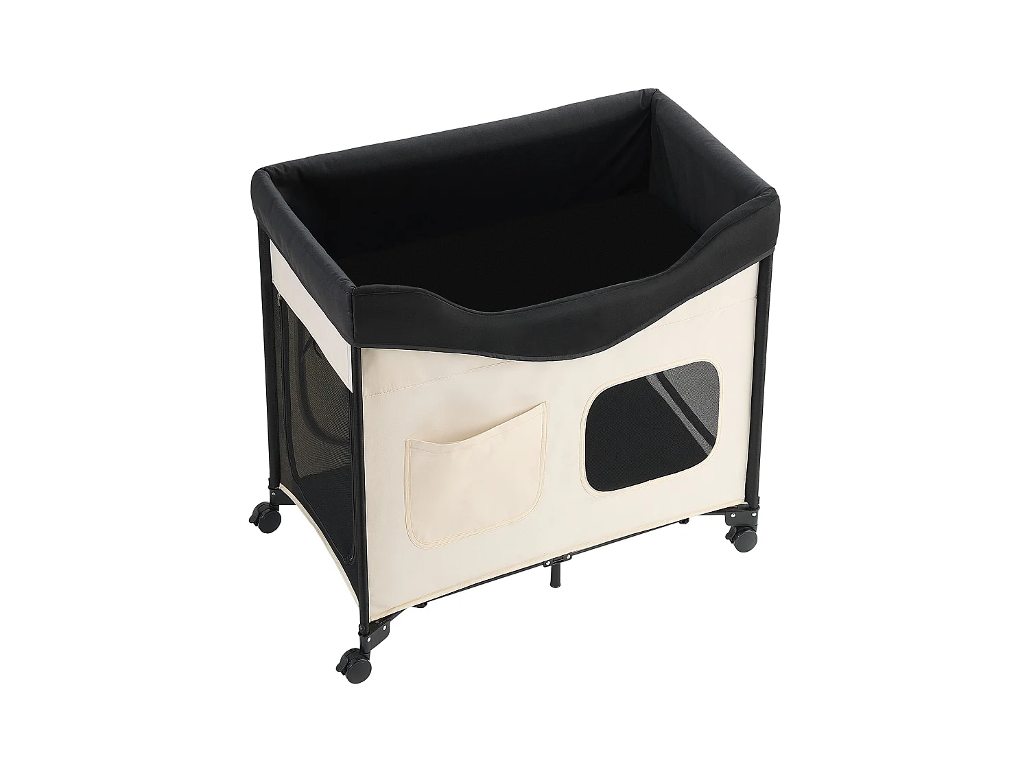 Lit Surélevé pour Chiens Chats SucceBuy, Lit de Camp pour Animaux de Compagnie Pliable, Panier Chiens en Tissu Oxford 600D et Velours Hollandais