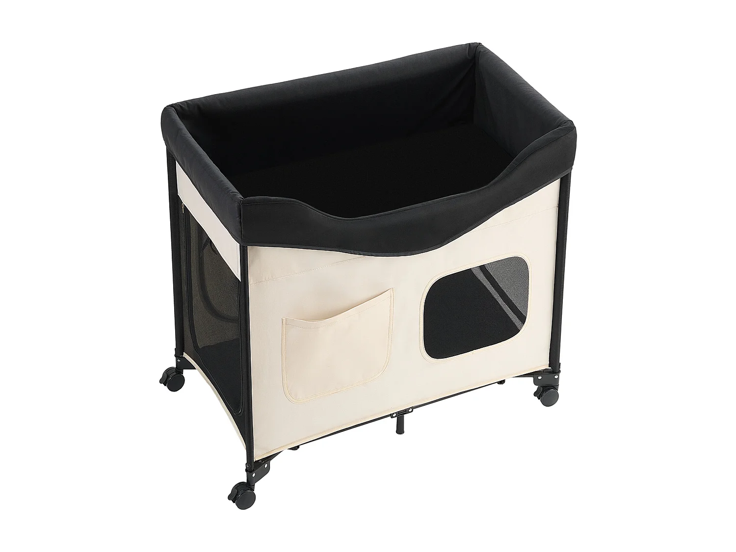 Lit Surélevé pour Chiens Chats SucceBuy, Lit de Camp pour Animaux de Compagnie Pliable, Panier Chiens en Tissu Oxford 600D et Velours Hollandais