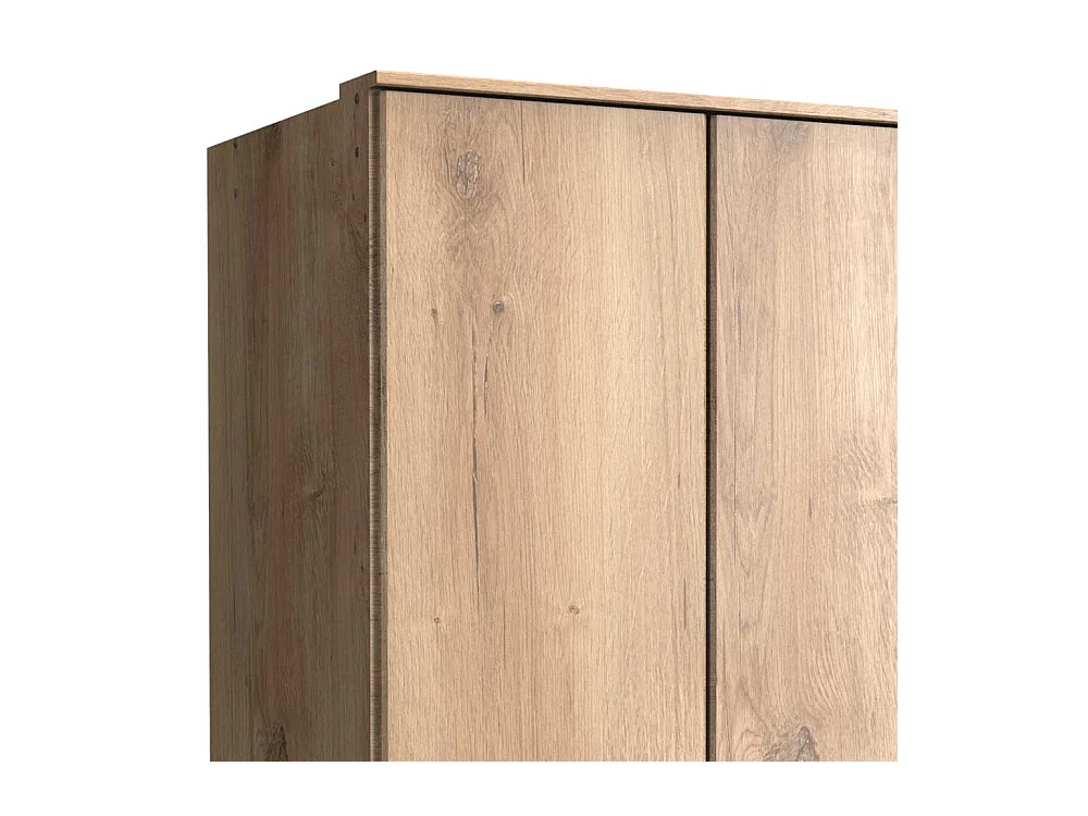 Kleiderschrank Holzoptik in Plankeneiche drei Schubladen