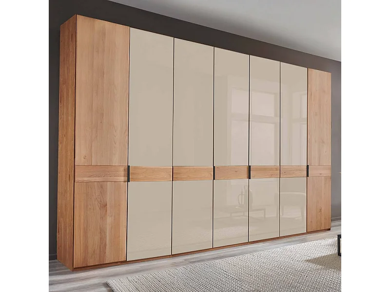 Kleiderschrank Schlafzimmerkleiderschrank mit Drehtüren in Champagner