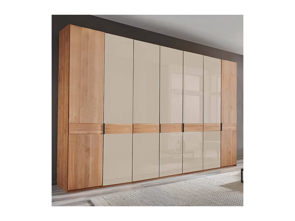 Kleiderschrank Schlafzimmerkleiderschrank mit Drehtüren in Champagner