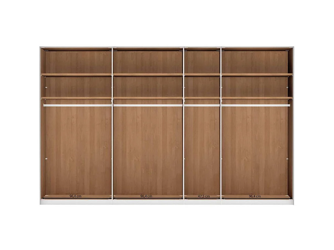 Kleiderschrank Schlafzimmerkleiderschrank mit Drehtüren in Champagner