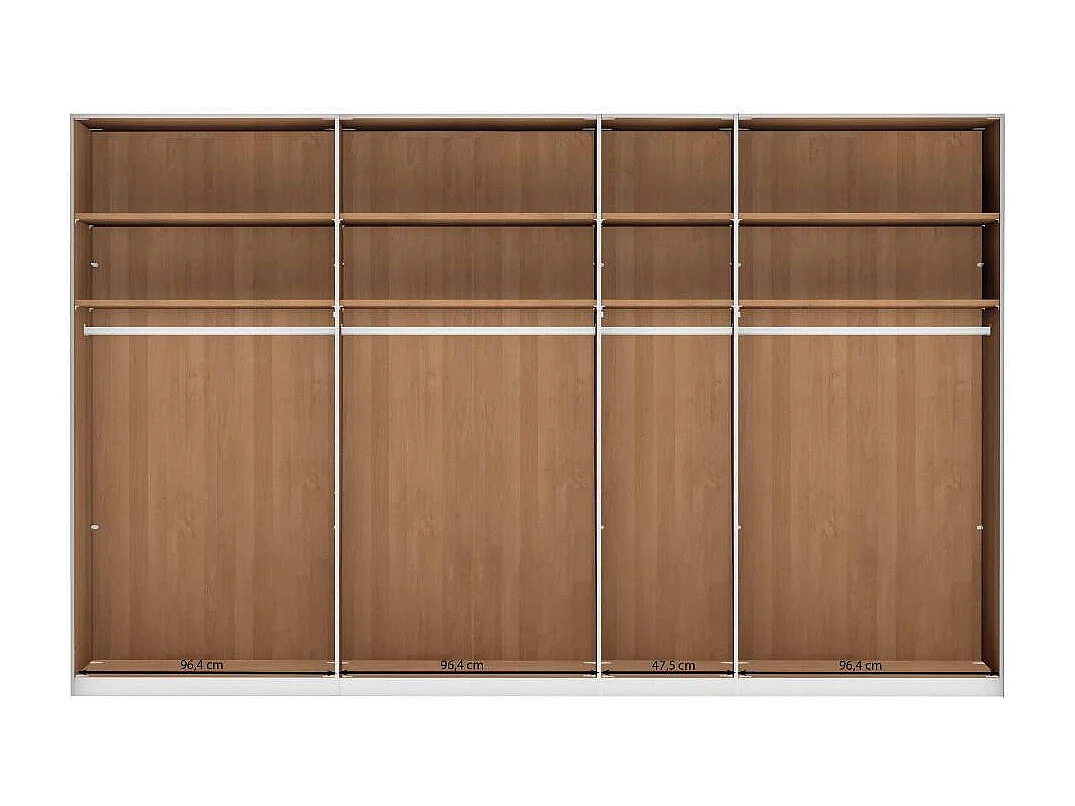 Kleiderschrank Schlafzimmerkleiderschrank mit Drehtüren in Champagner