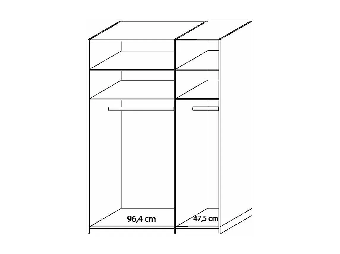 Schlafzimmerschrank in Weiß Beleuchtung