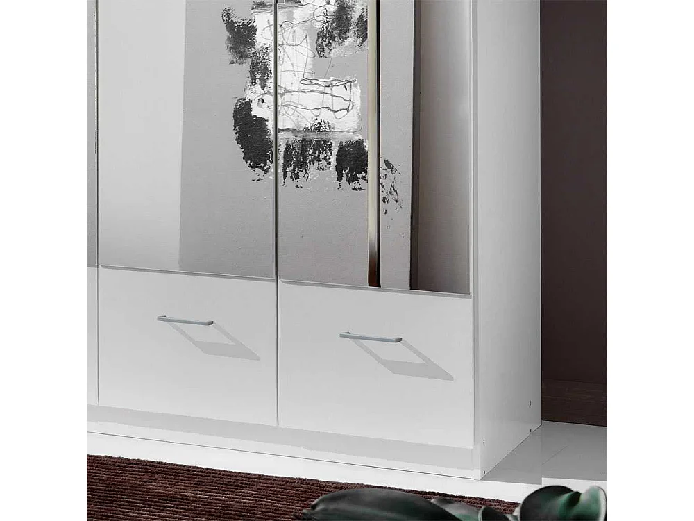 Drehtürenschrank in Weiß 180 cm breit