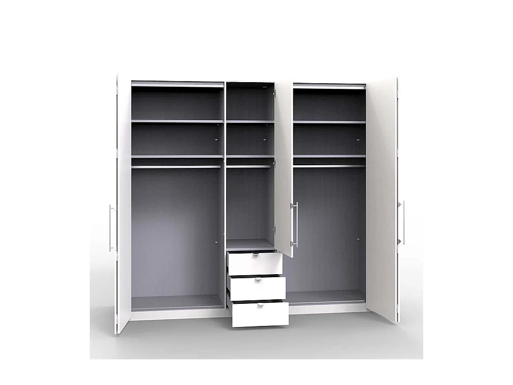 Panorama Schlafzimmerschrank in Cremeweiß Eiche Trüffelfarben