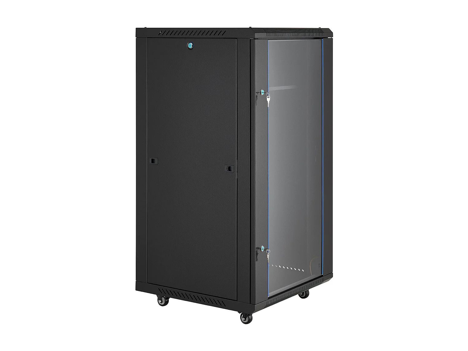 Armário de Rede SucceBuy 22U, Rack Servidor Montagem de Parede, Bay de Patch, Profundidade 60 cm, Carga 136 kg, com Porta Travável Vidro Temperado