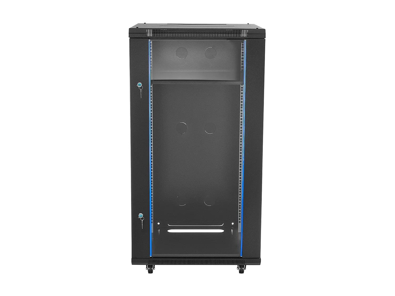 Armário de Rede SucceBuy 22U, Rack Servidor Montagem de Parede, Bay de Patch, Profundidade 60 cm, Carga 136 kg, com Porta Travável Vidro Temperado