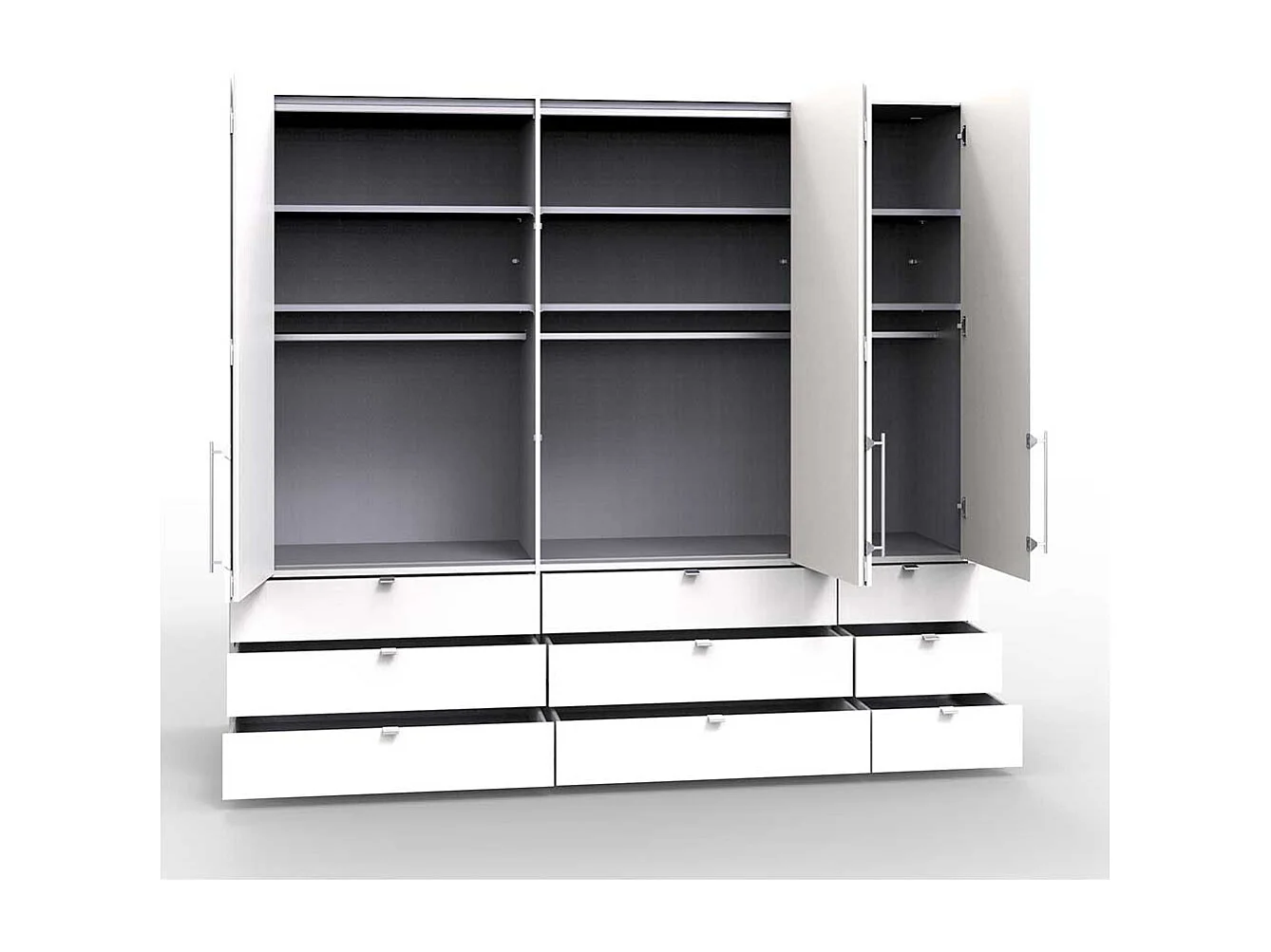 Falttürenschrank in Weiß Eiche Trüffel