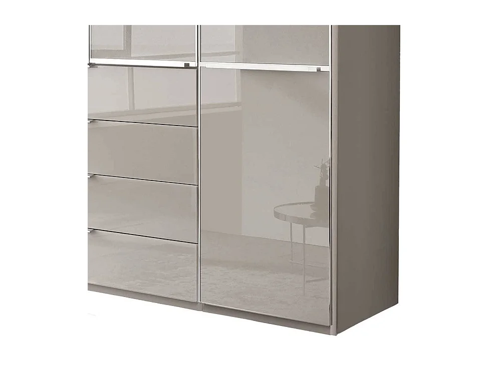 Kleiderschrank modern Schlafzimmerschrank in Hellgrau Made in Germany