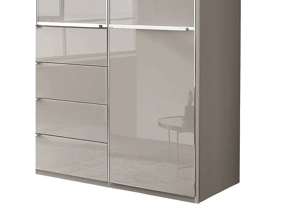 Kleiderschrank modern Schlafzimmerschrank in Hellgrau Made in Germany