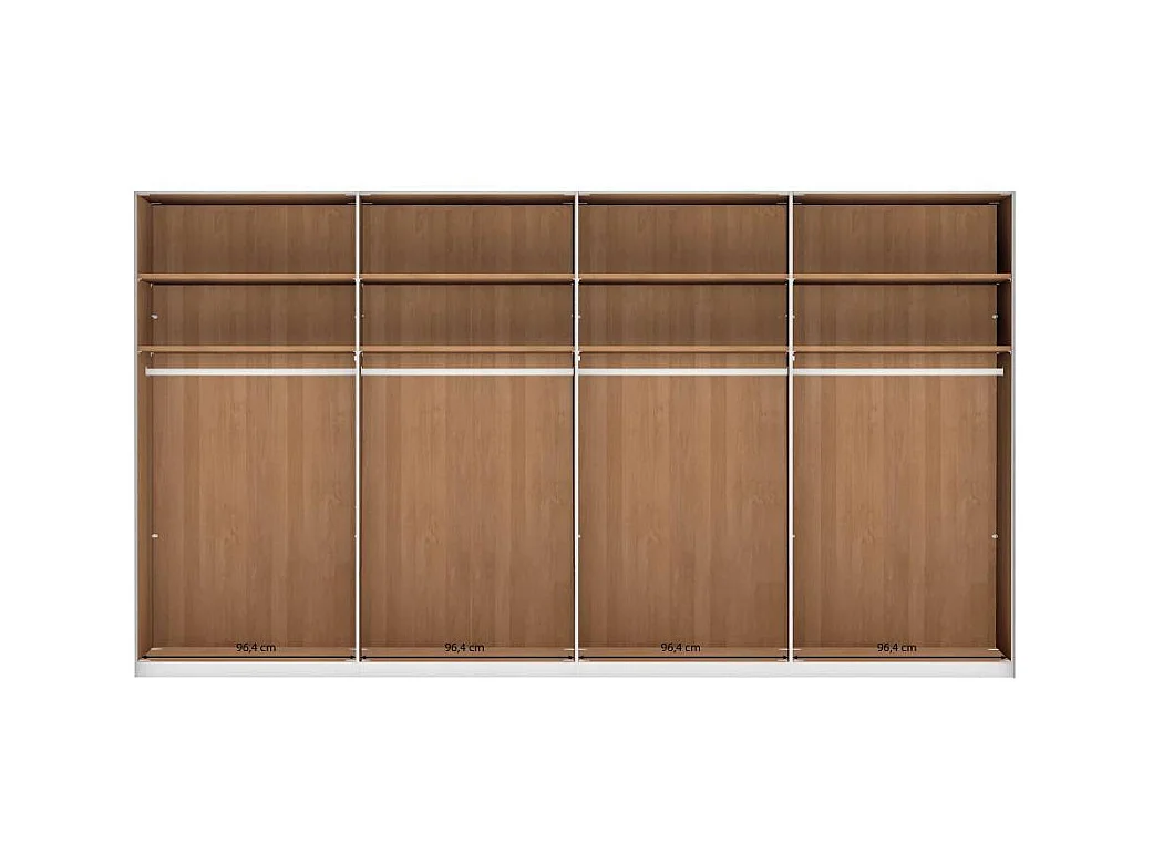 Schlafzimmerschrank Drehtürschrank in Weiß und Erlefarben