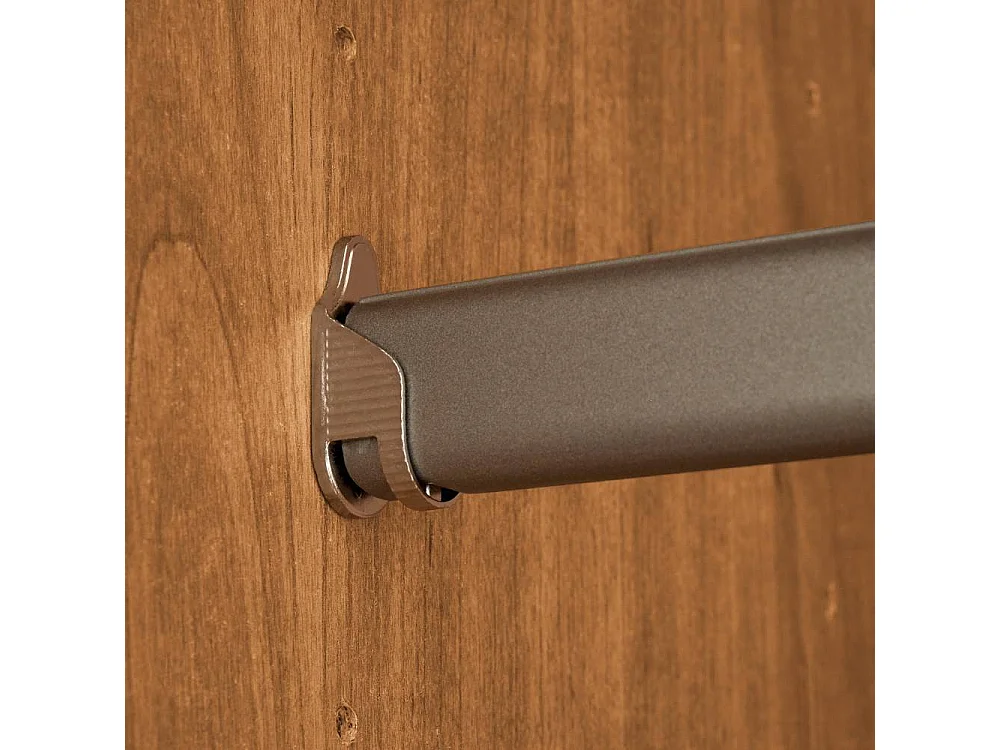 Schlafzimmerschrank Drehtürschrank in Weiß und Erlefarben