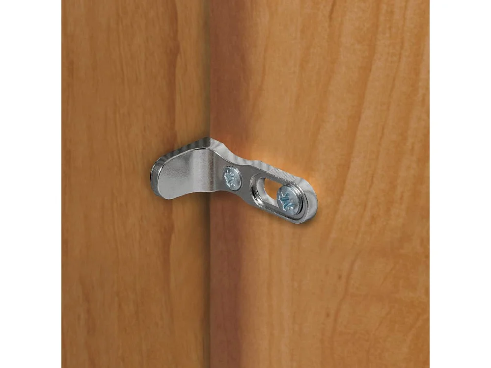 Kleiderschrank Drehtürenschrank in Erlefarben & Weiß mit zwei festen Kleiderstangen