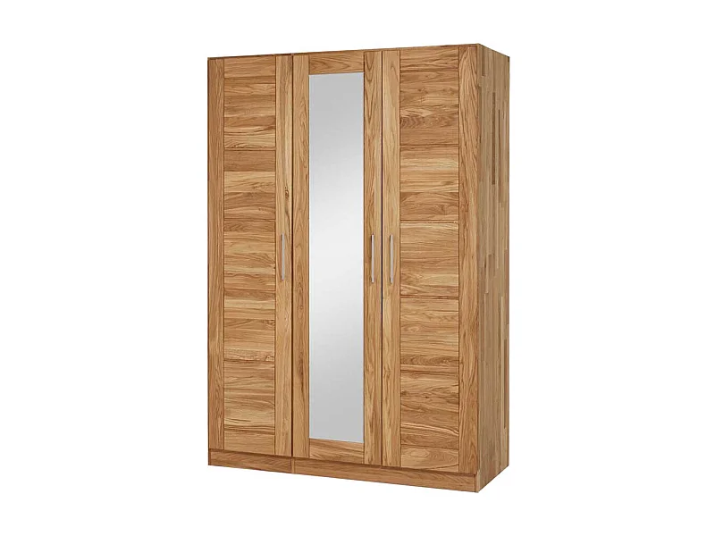 Massivholz Kleiderschrank aus Wildeiche Spiegel