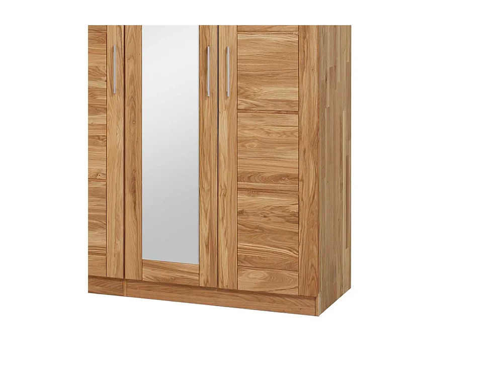 Massivholz Kleiderschrank aus Wildeiche Spiegel
