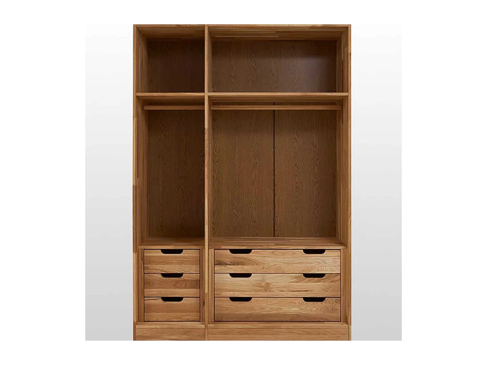 Massivholz Kleiderschrank aus Wildeiche Spiegel