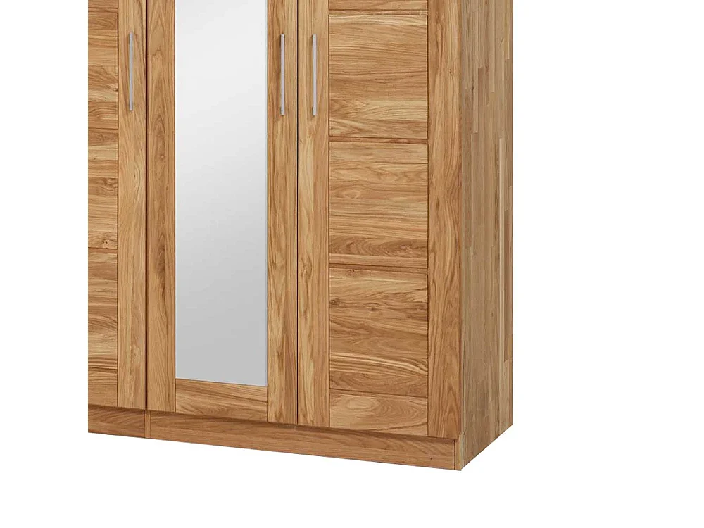 Massivholz Kleiderschrank aus Wildeiche Spiegel