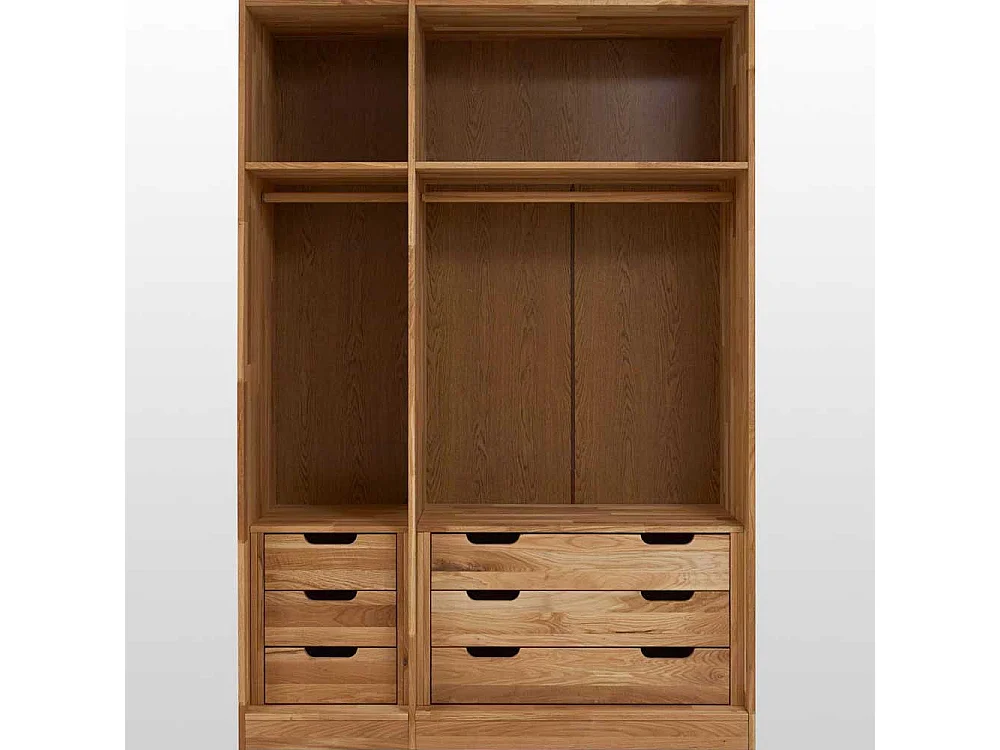 Massivholz Kleiderschrank aus Wildeiche Spiegel