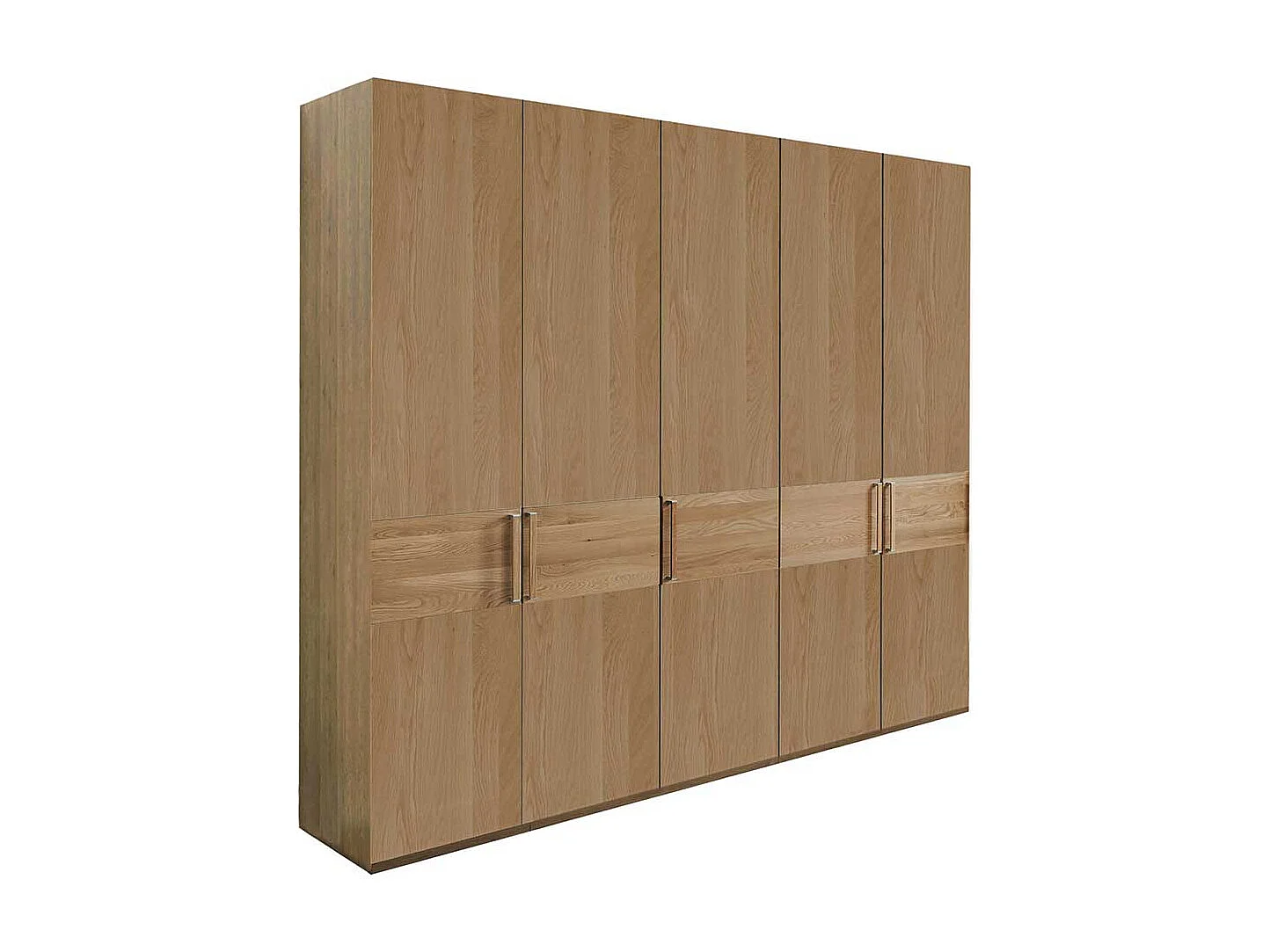 Großer Kleiderschrank aus Eiche teilmassiv 5 Türen