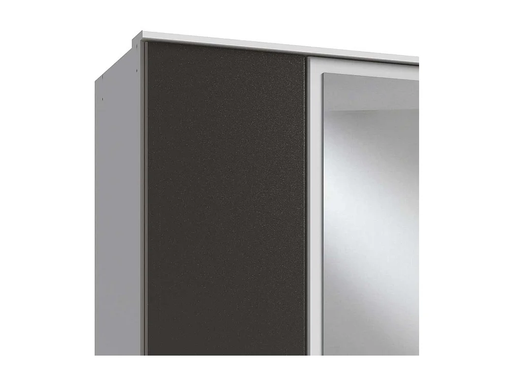 Kleiderschrank bicolor mit Spiegel und drei Schubladen Made in Germany