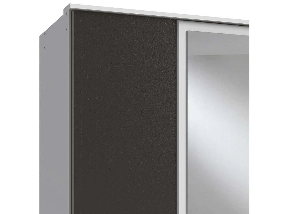 Kleiderschrank bicolor mit Spiegel und drei Schubladen Made in Germany