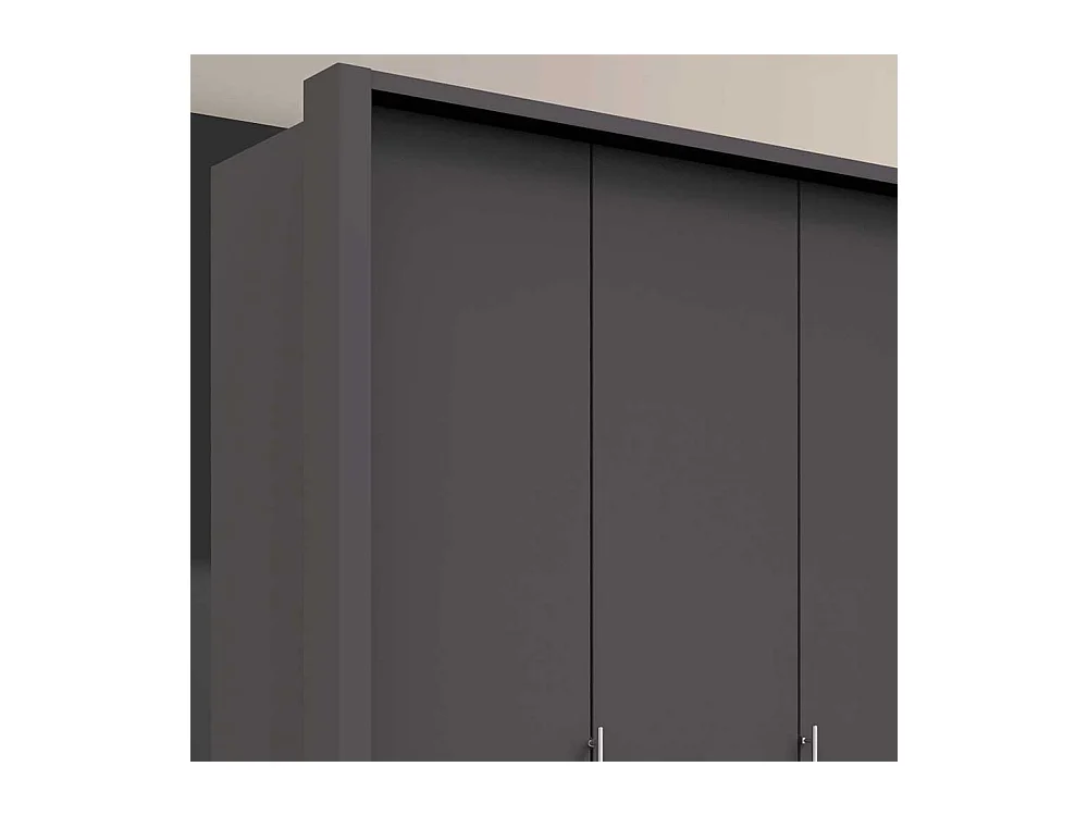 Falttür Schlafzimmerschrank in Braun acht Schubladen