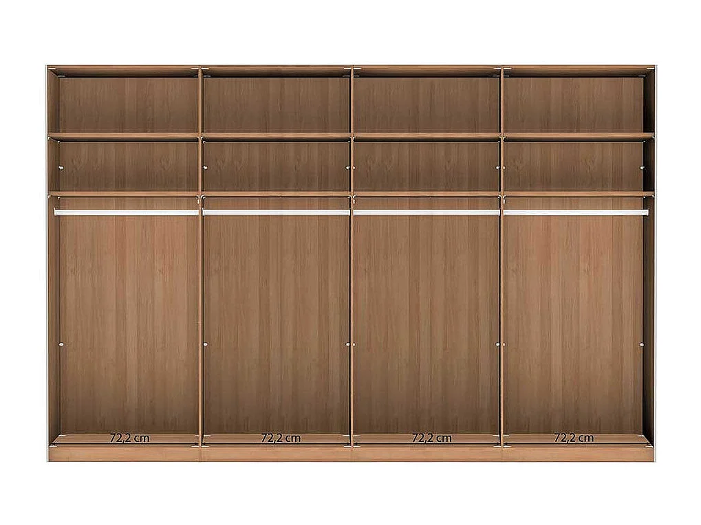 Schlafzimmerschrank mit Schwebetüren 67 cm tief