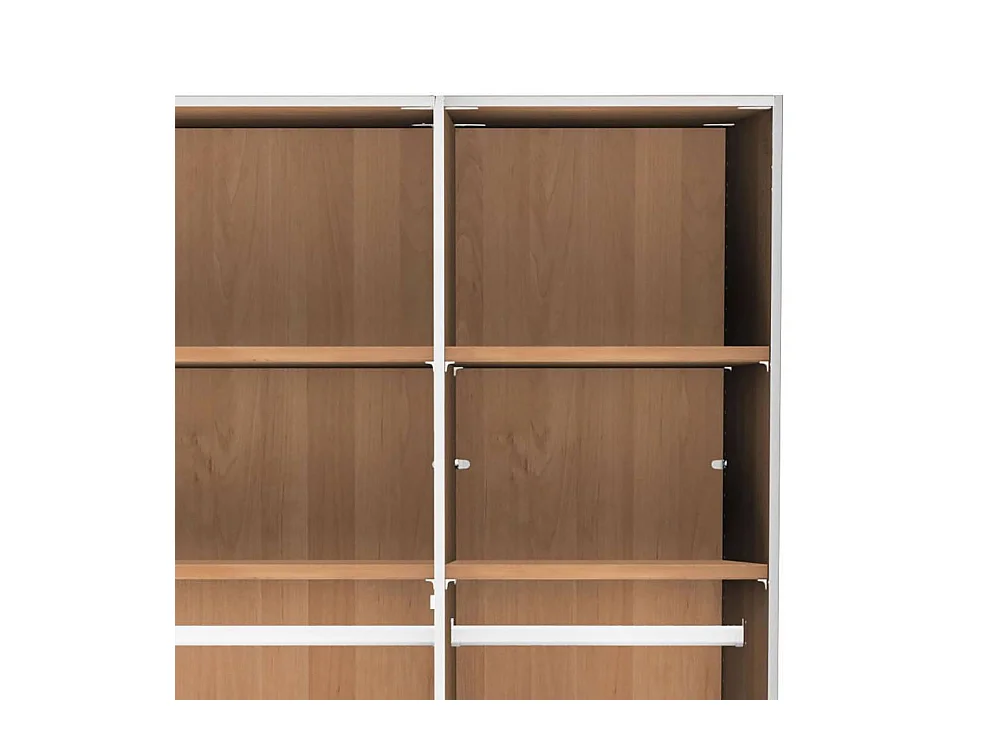 Kleiderschrank Schlafzimmerschrank in Erlefarben und Dunkelbraun