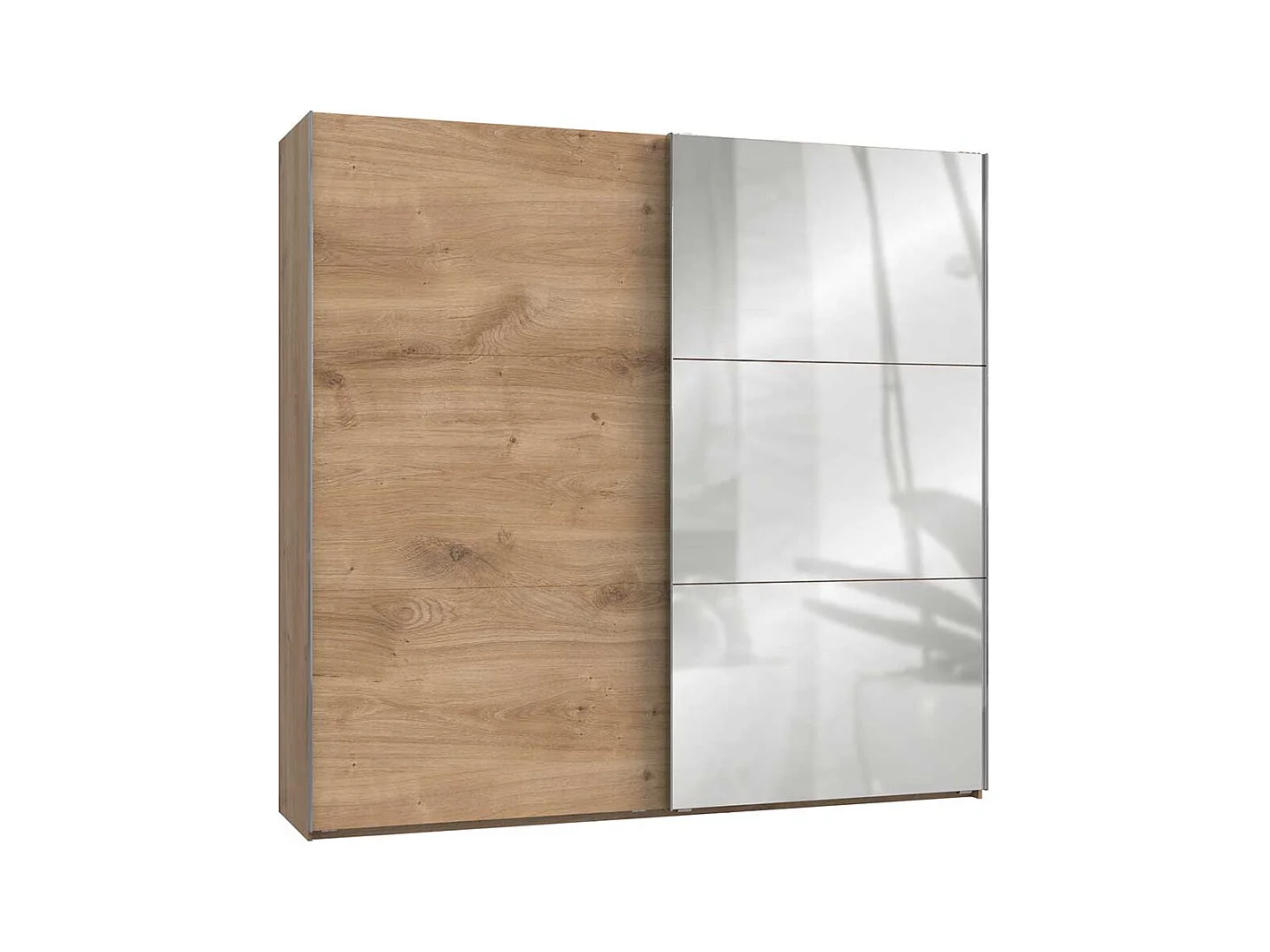 Kleiderschrank mit Spiegel und 2 Schwebetüren Made in Germany