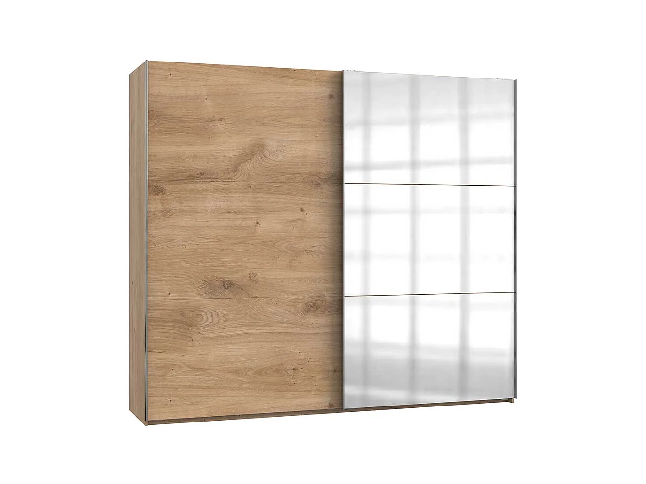 Kleiderschrank mit Spiegel und 2 Schwebetüren Made in Germany