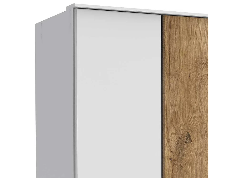 Drehtürenschrank zweifarbig mit drei Schubladen Made in Germany