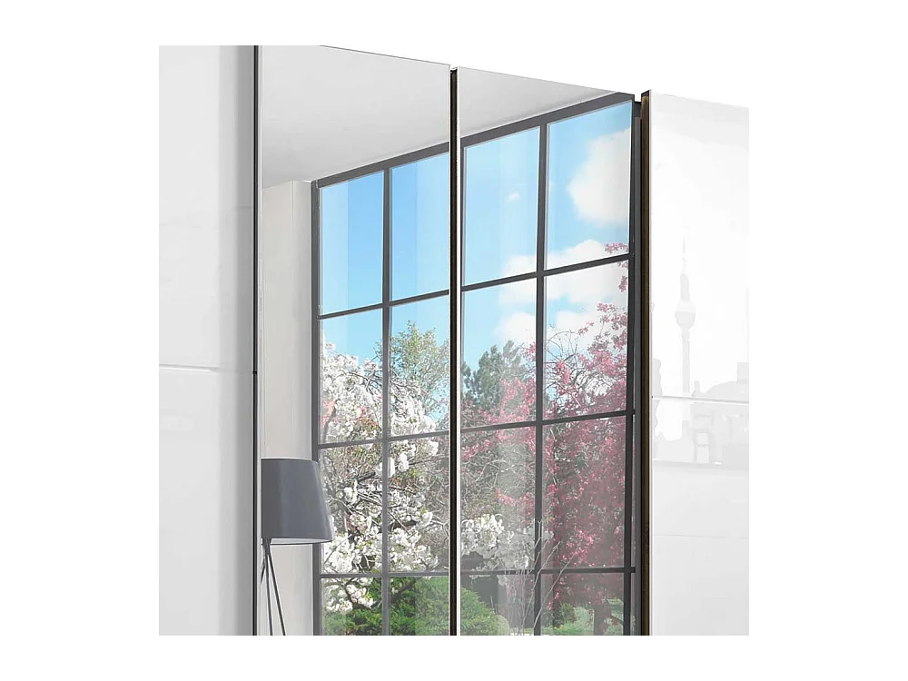 Kleiderschrank mit Spiegeltüren und Schwebetüren Selbsteinzug