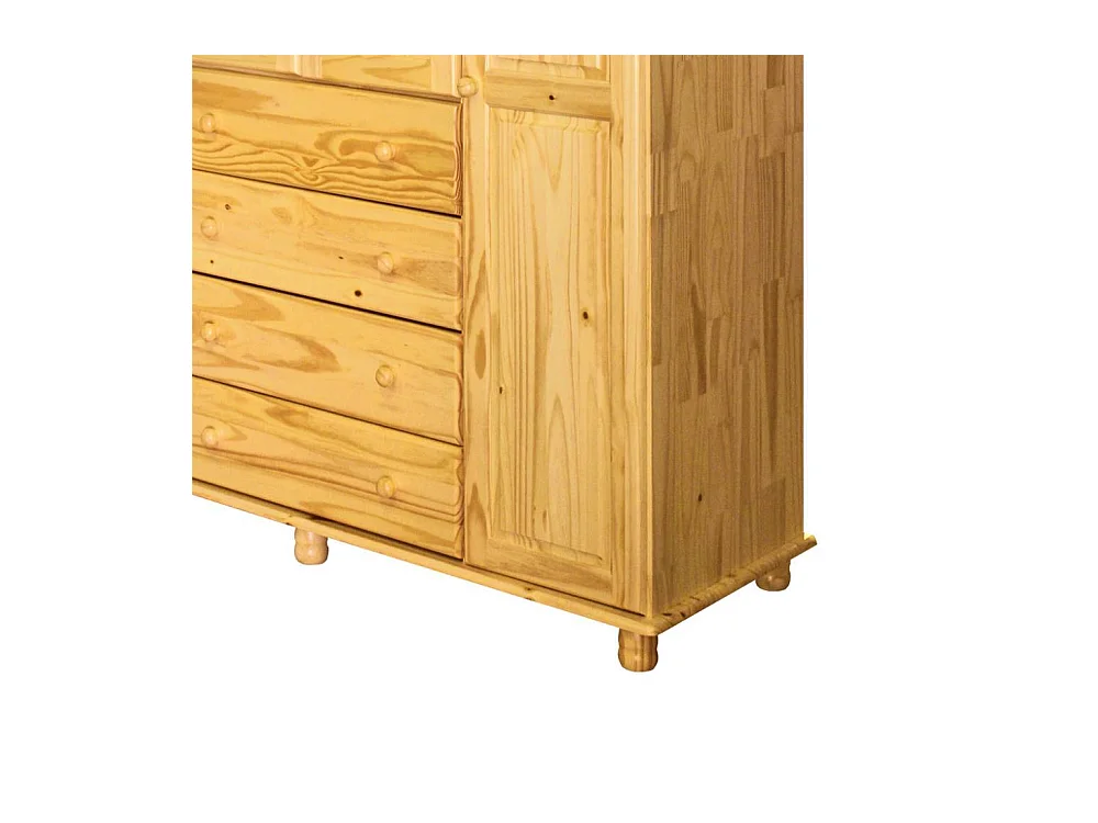 Kleiderschrank Schlafzimmerschrank aus Kiefer Massivholz im Landhausstil