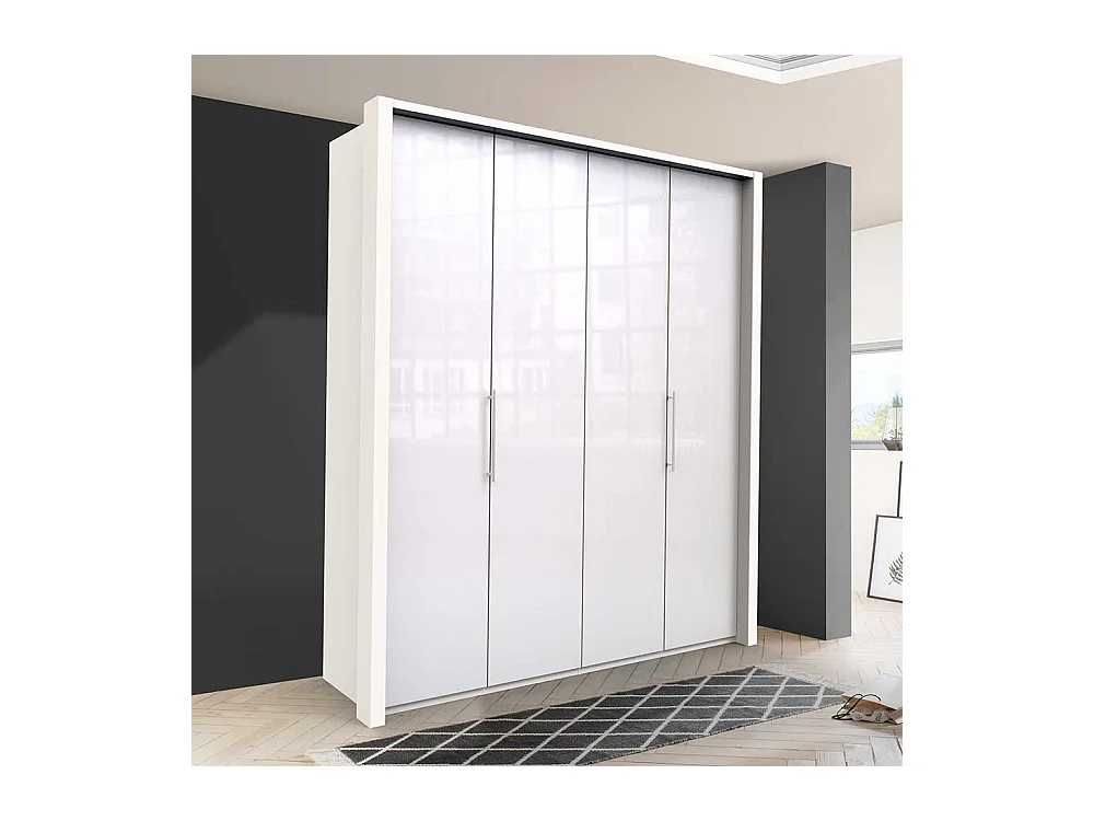 Schlafzimmerschrank in Weiß 2 türig - Made in Germany