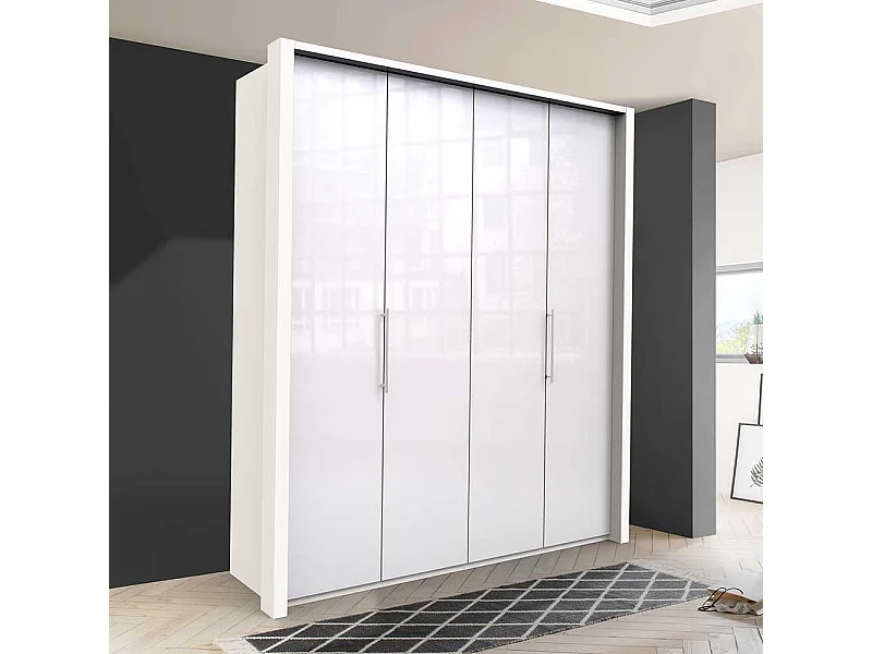 Schlafzimmerschrank in Weiß 2 türig - Made in Germany