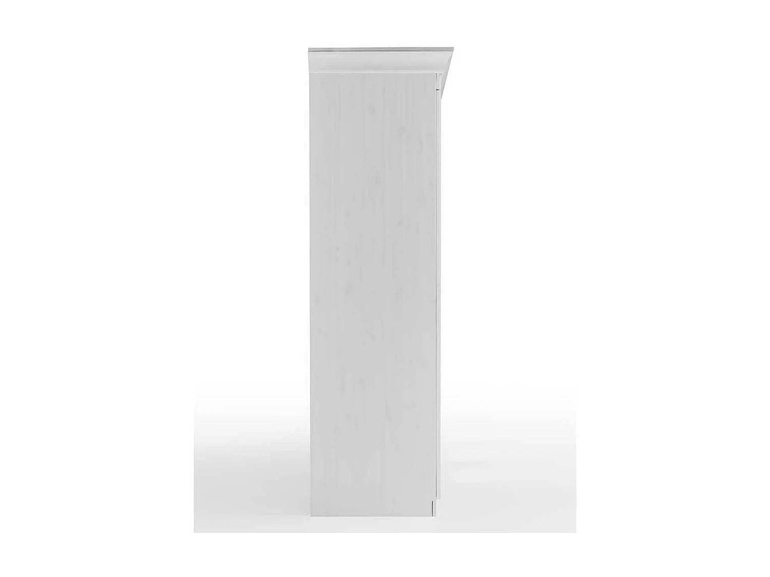 Landhaus Drehtürenschrank in Kiefer Grau und Weiß 253x210x64 cm