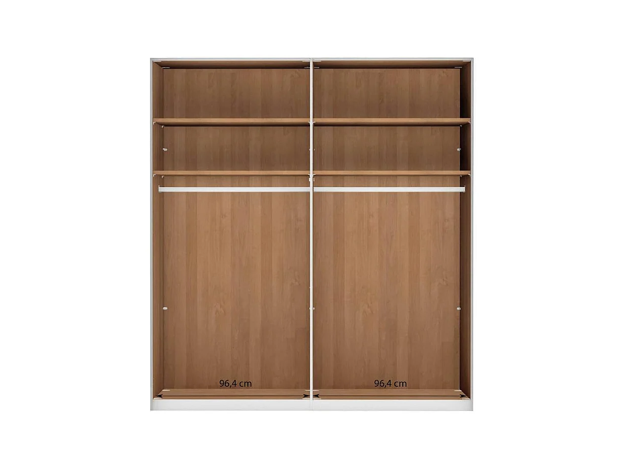 Drehtürenschrank Schlafzimmerkleiderschrank in Champagner und Erlefarben