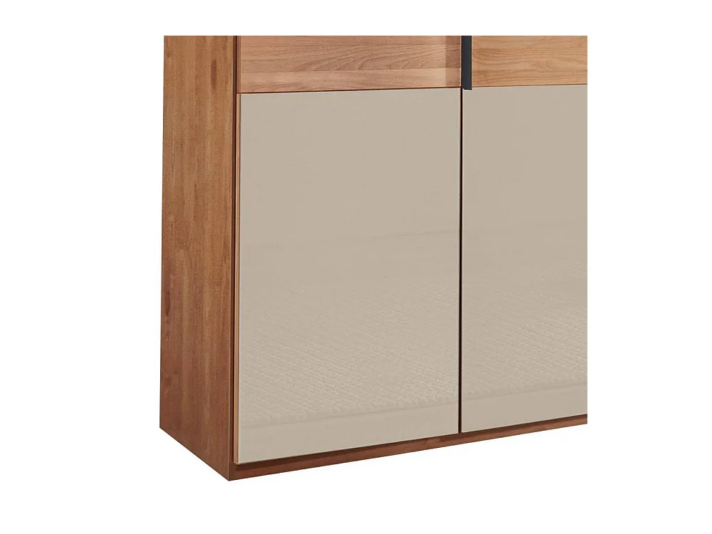 Drehtürenschrank Schlafzimmerkleiderschrank in Champagner und Erlefarben