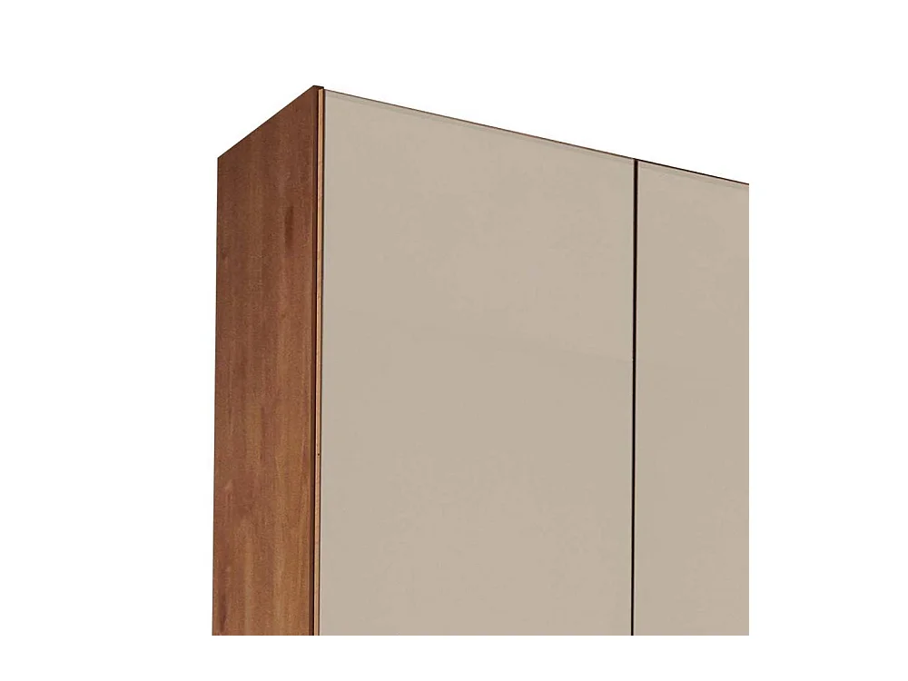 Drehtürenschrank Schlafzimmerkleiderschrank in Champagner und Erlefarben