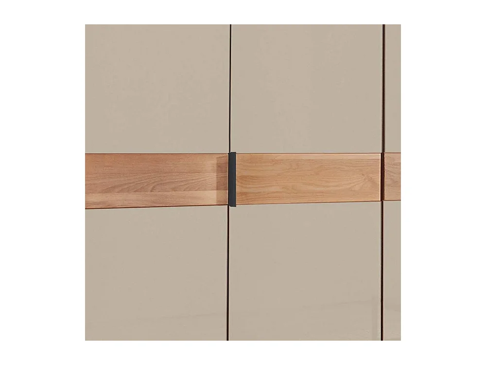 Drehtürenschrank Schlafzimmerkleiderschrank in Champagner und Erlefarben