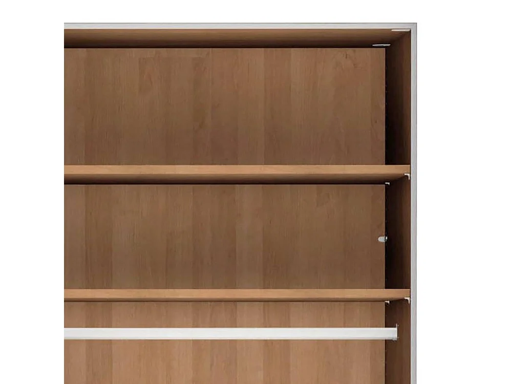 Drehtürenschrank Schlafzimmerkleiderschrank in Champagner und Erlefarben