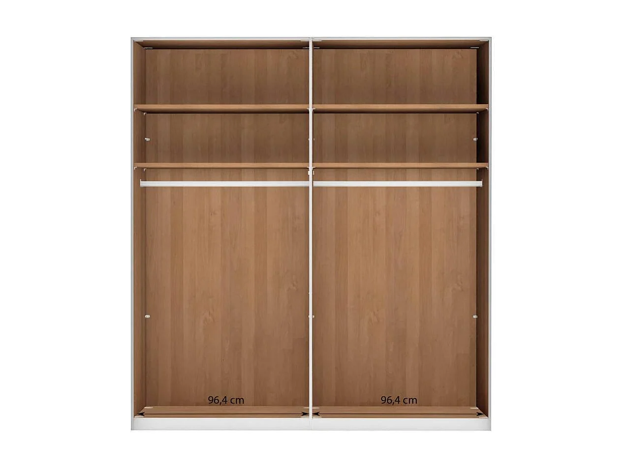 Drehtürenschrank Schlafzimmerkleiderschrank in Champagner und Erlefarben