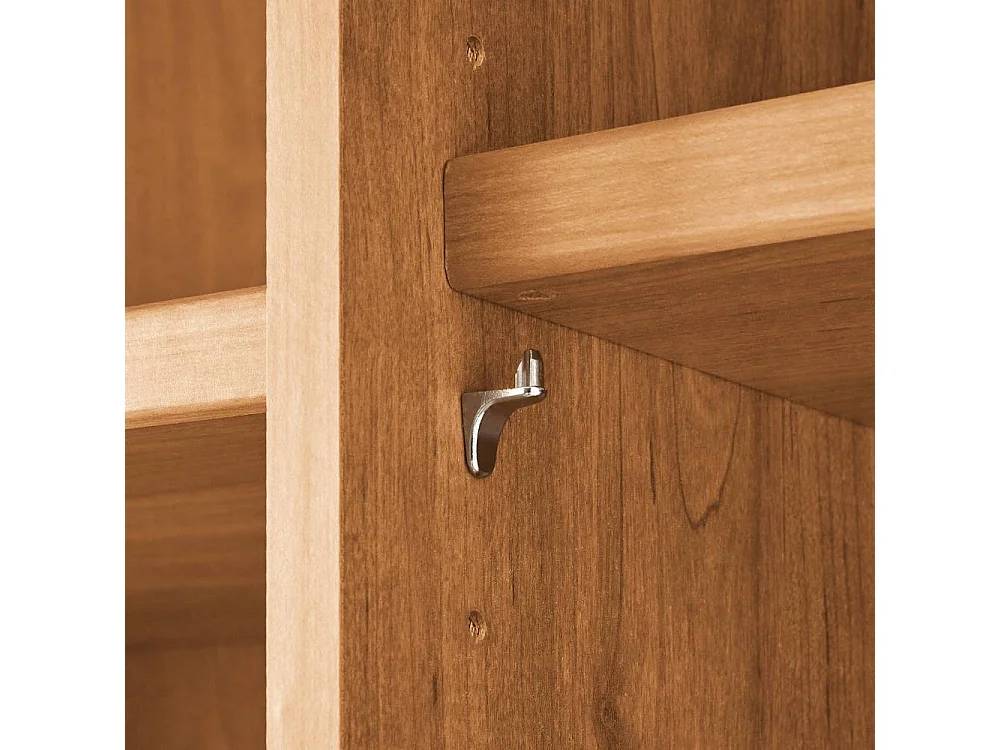 Drehtürenschrank Schlafzimmerkleiderschrank in Champagner und Erlefarben