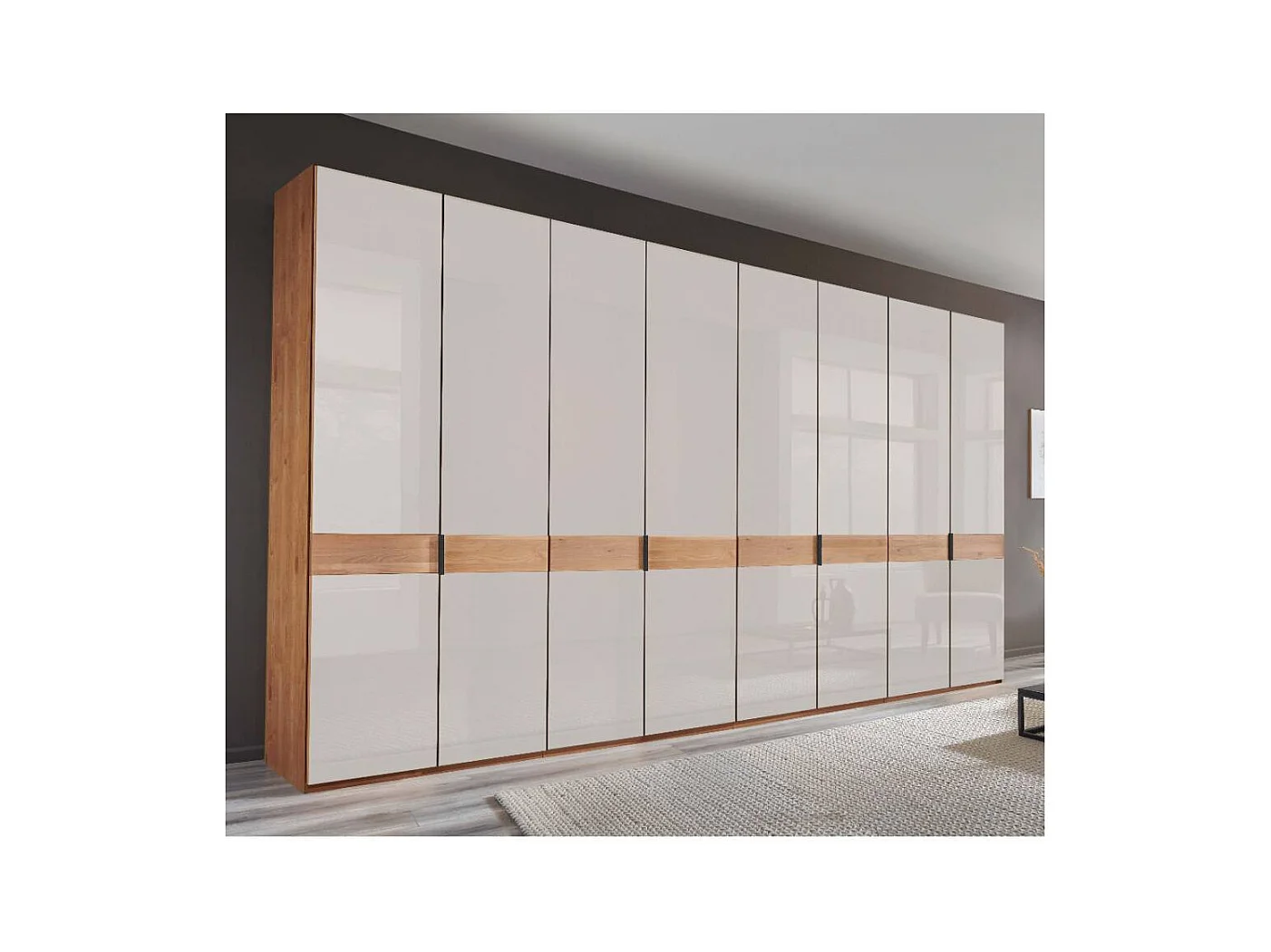 Schlafzimmerkleiderschrank Drehtürschrank in modernem Design 393 cm breit