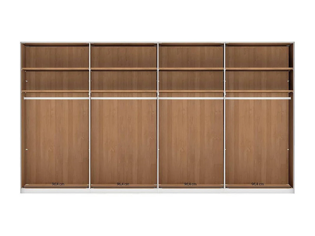Schlafzimmerkleiderschrank Drehtürschrank in modernem Design 393 cm breit