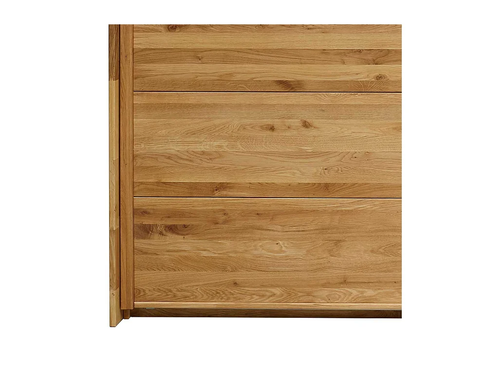 Schiebetürenschrank aus Wildeiche Massivholz Spiegelglas