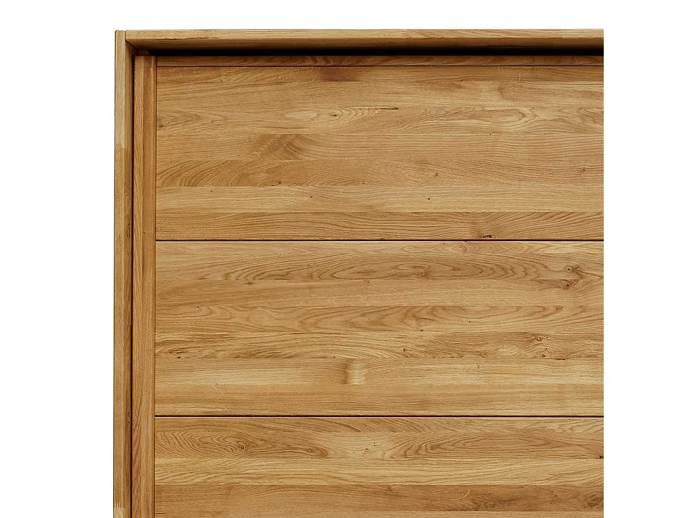 Schiebetürenschrank aus Wildeiche Massivholz Spiegelglas