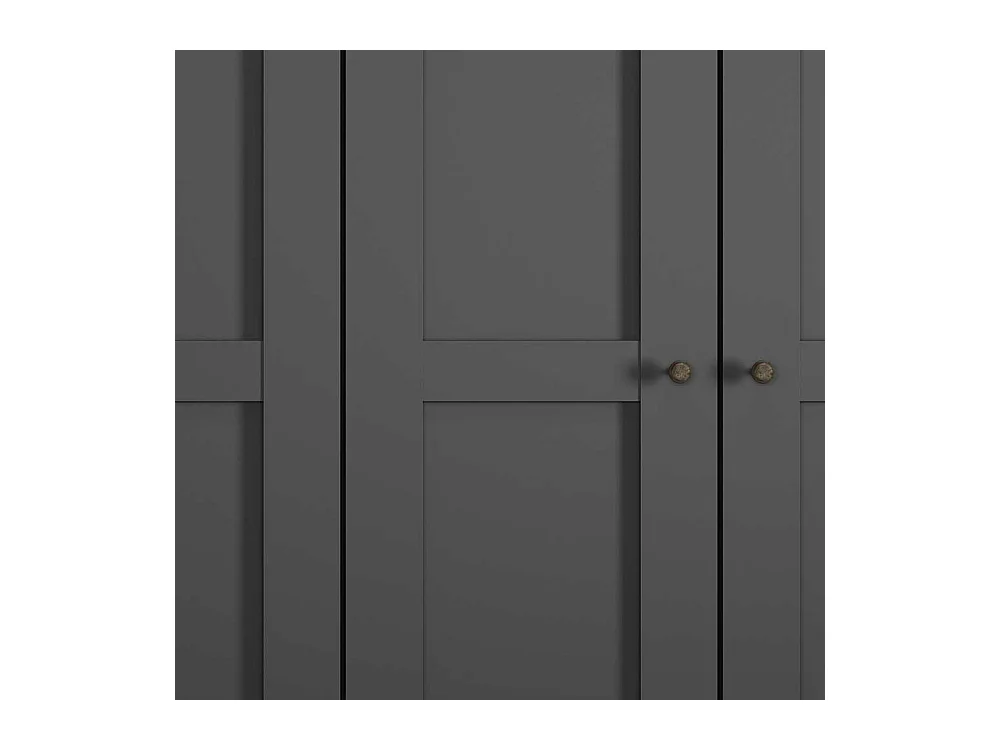 Kleiderschrank 200 cm breit in Dunkelgrau Made in Germany